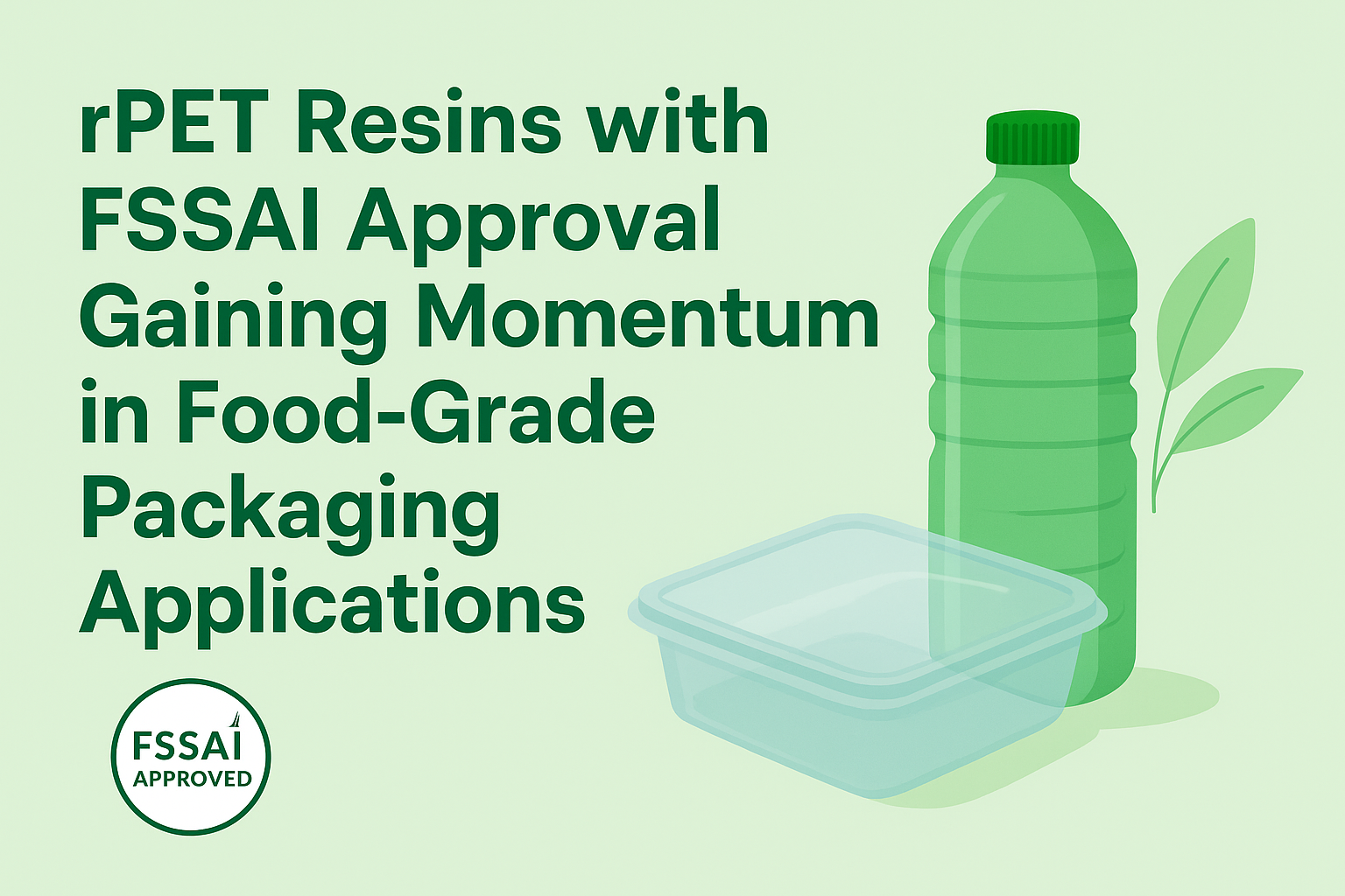 rPET Resins with FSSAI Approval Gaining Momentum in Food-Grade Packaging Applications