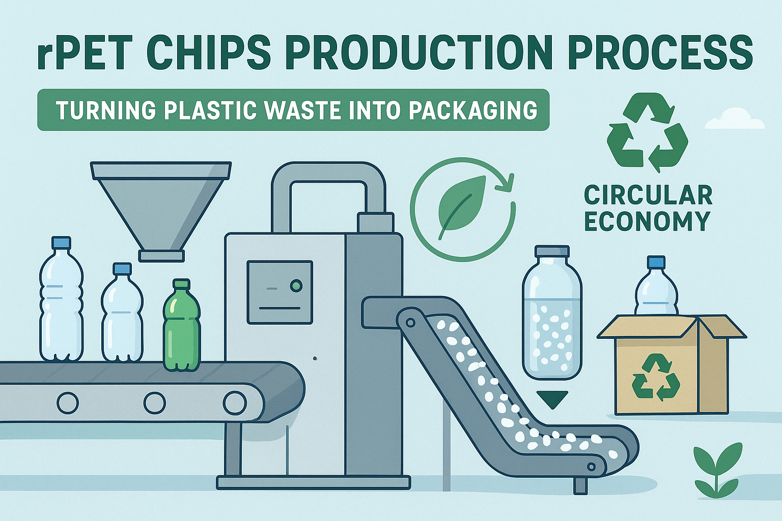 rPET Chips Production Process Turning Plastic Waste into New Packaging