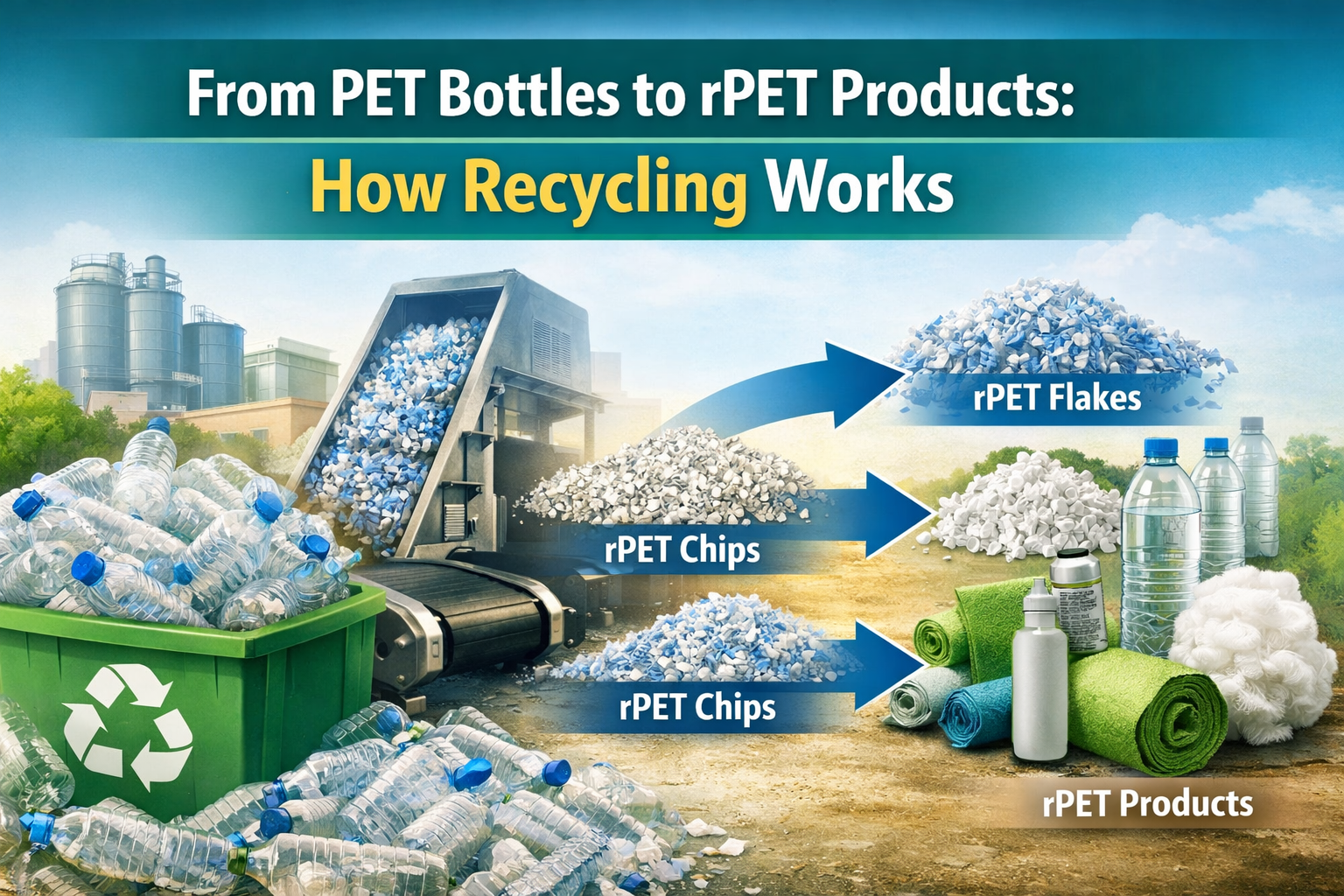 From PET Bottles to rPET Products: How Recycling Works