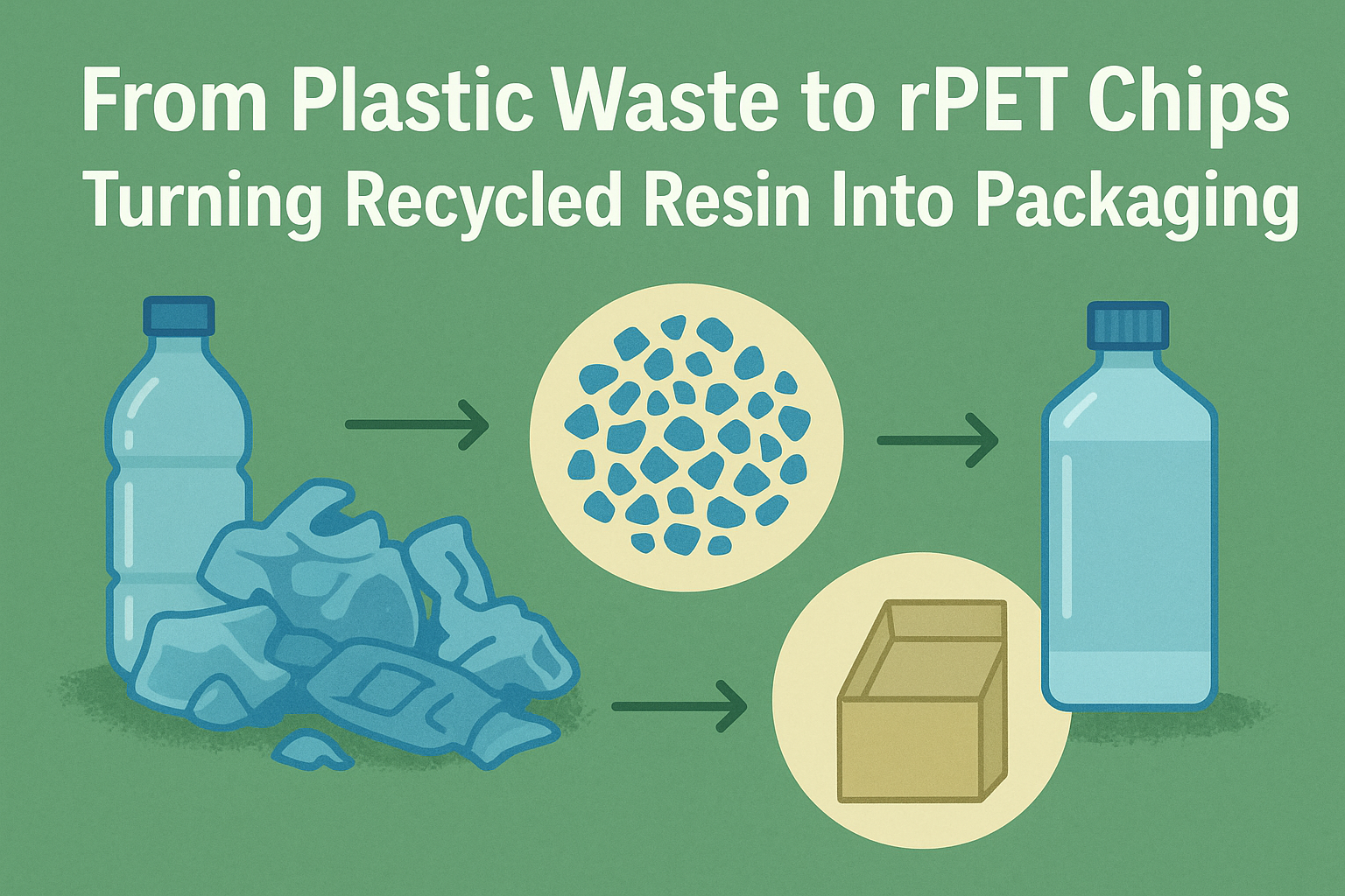 From Plastic Waste to rPET Chips Turning Recycled Resin Into Packaging.