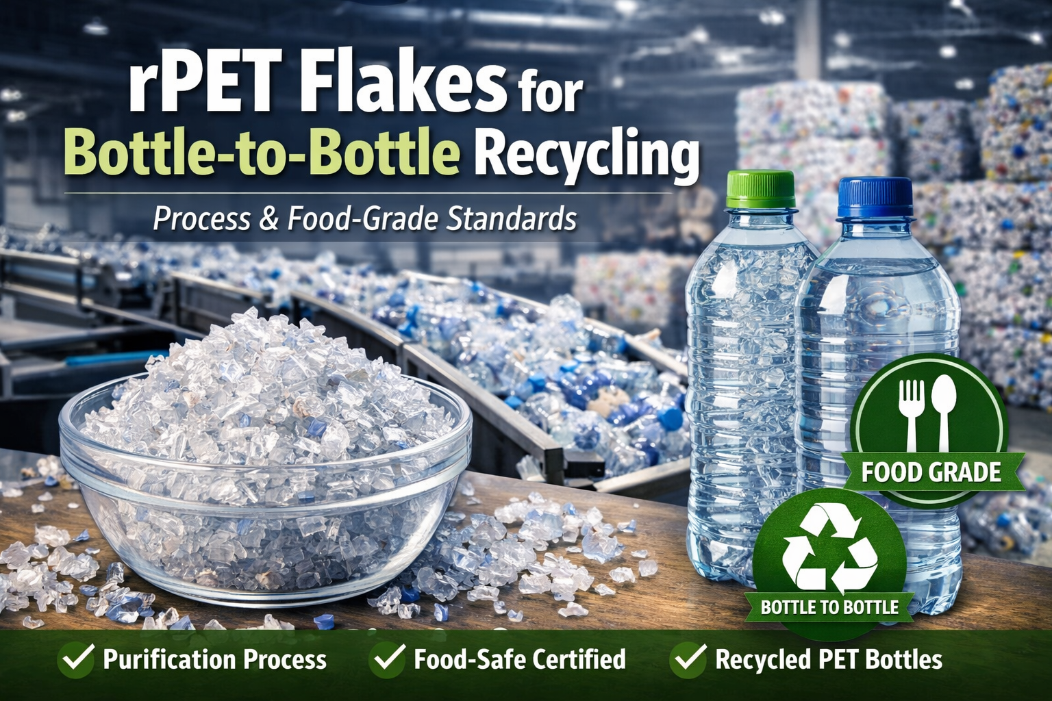rPET Flakes for Bottle-to-Bottle Recycling: Process & Food-Grade Standards