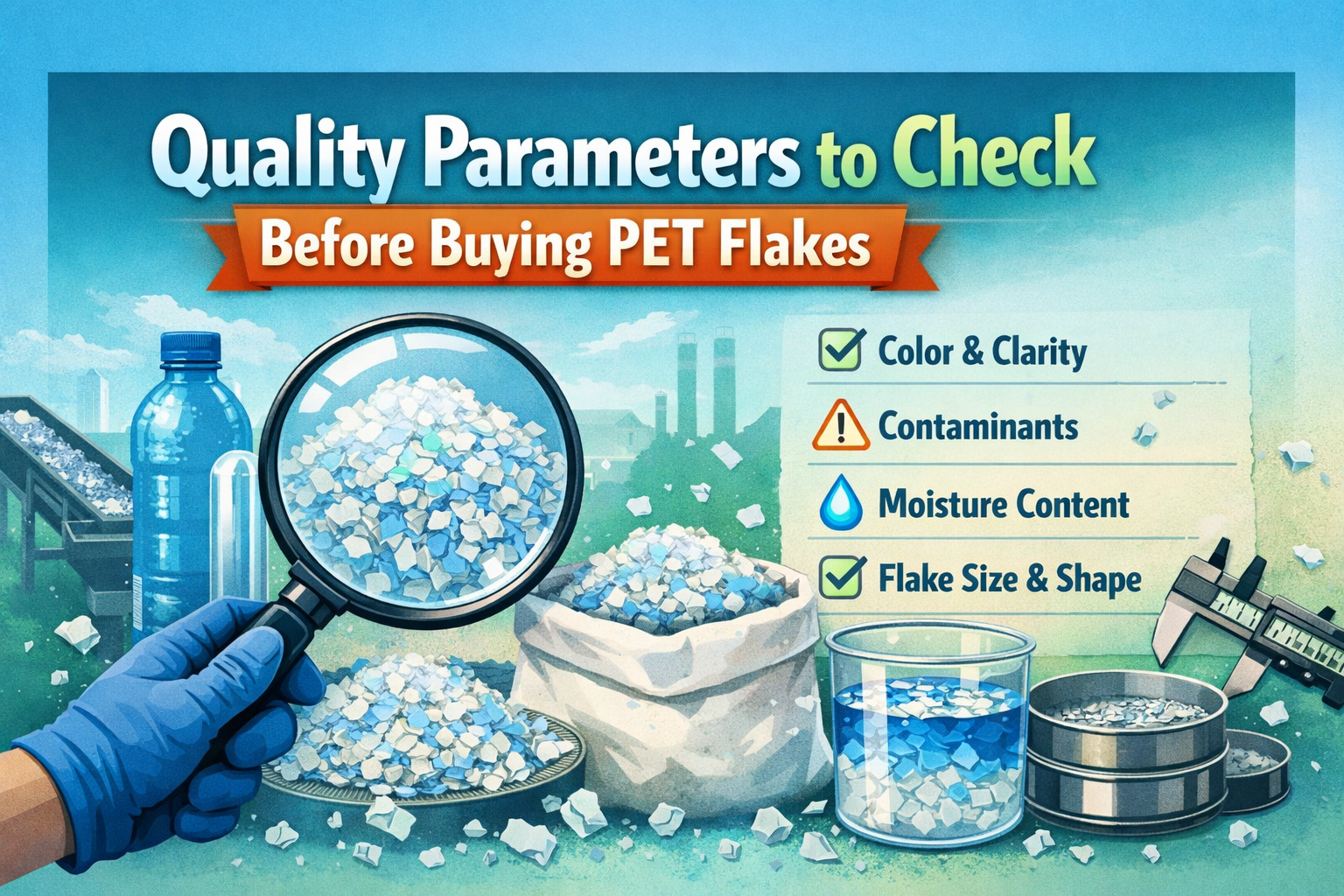 Quality Parameters to Check Before Buying PET Flakes