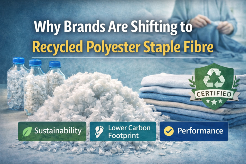 Recycled polyester staple fibre benefits