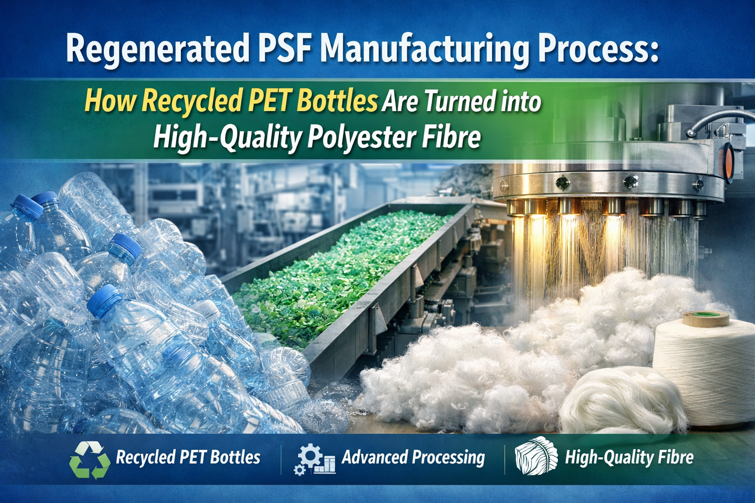 Regenerated PSF Manufacturing Process: How Recycled PET Bottles Are Turned into High-Quality Polyester Fibre