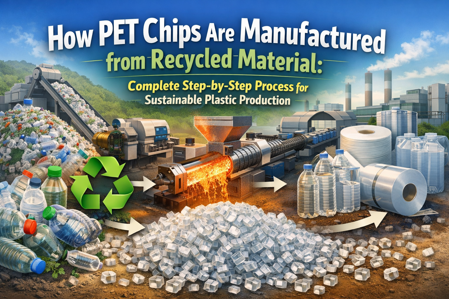 How PET Chips Are Made from Recycled Material: Step-by-Step Process for Sustainable Plastic Production