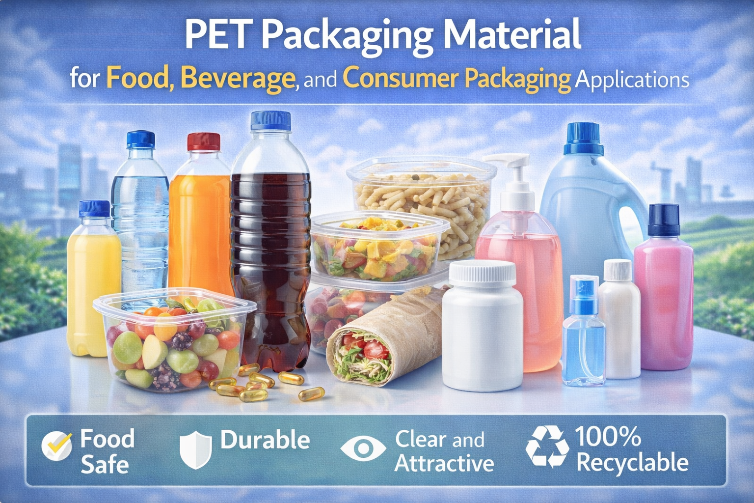 PET Packaging Material for Food, Beverage, and Consumer Packaging Applications