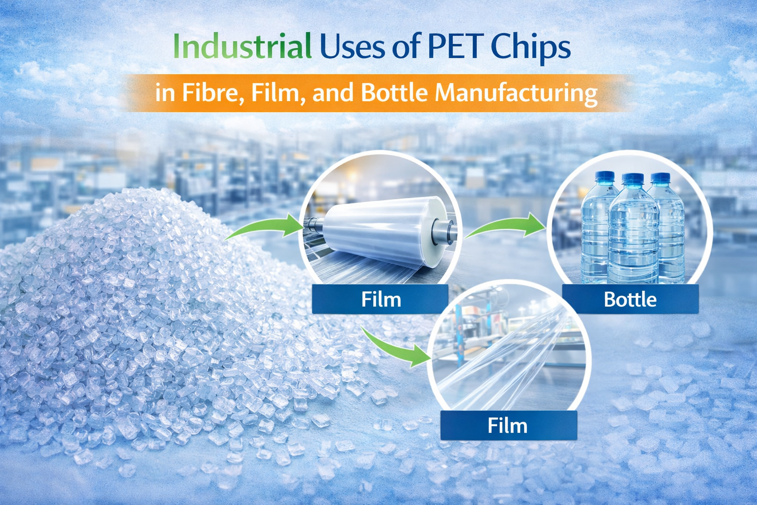Industrial Uses of PET Chips in Fibre, Film, and Bottle Manufacturing