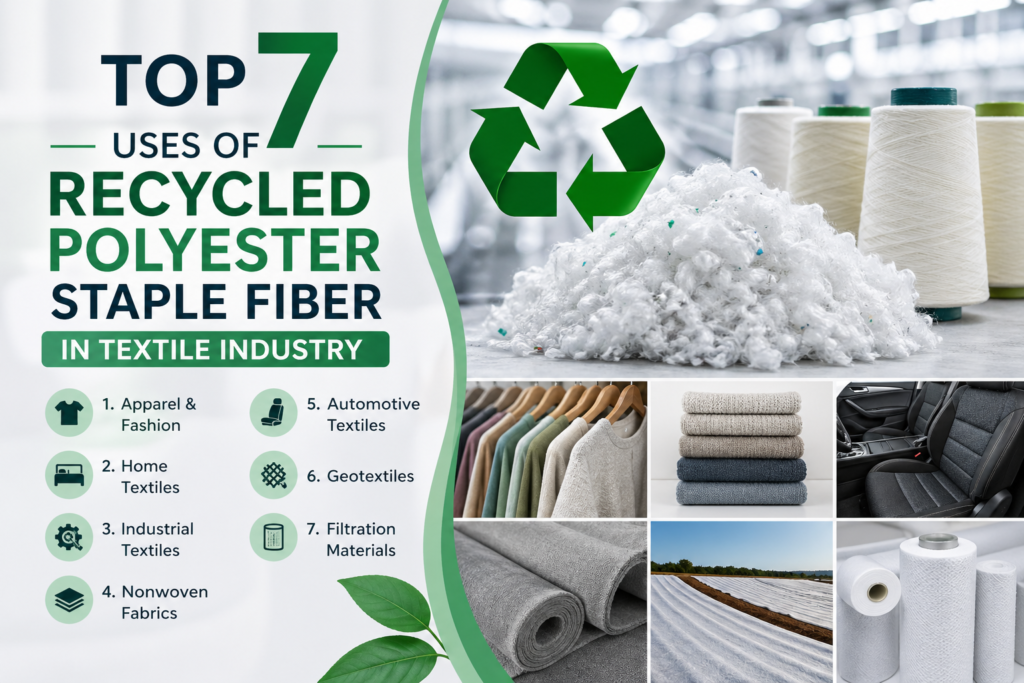 Recycled Polyester Staple Fiber uses in textile industry