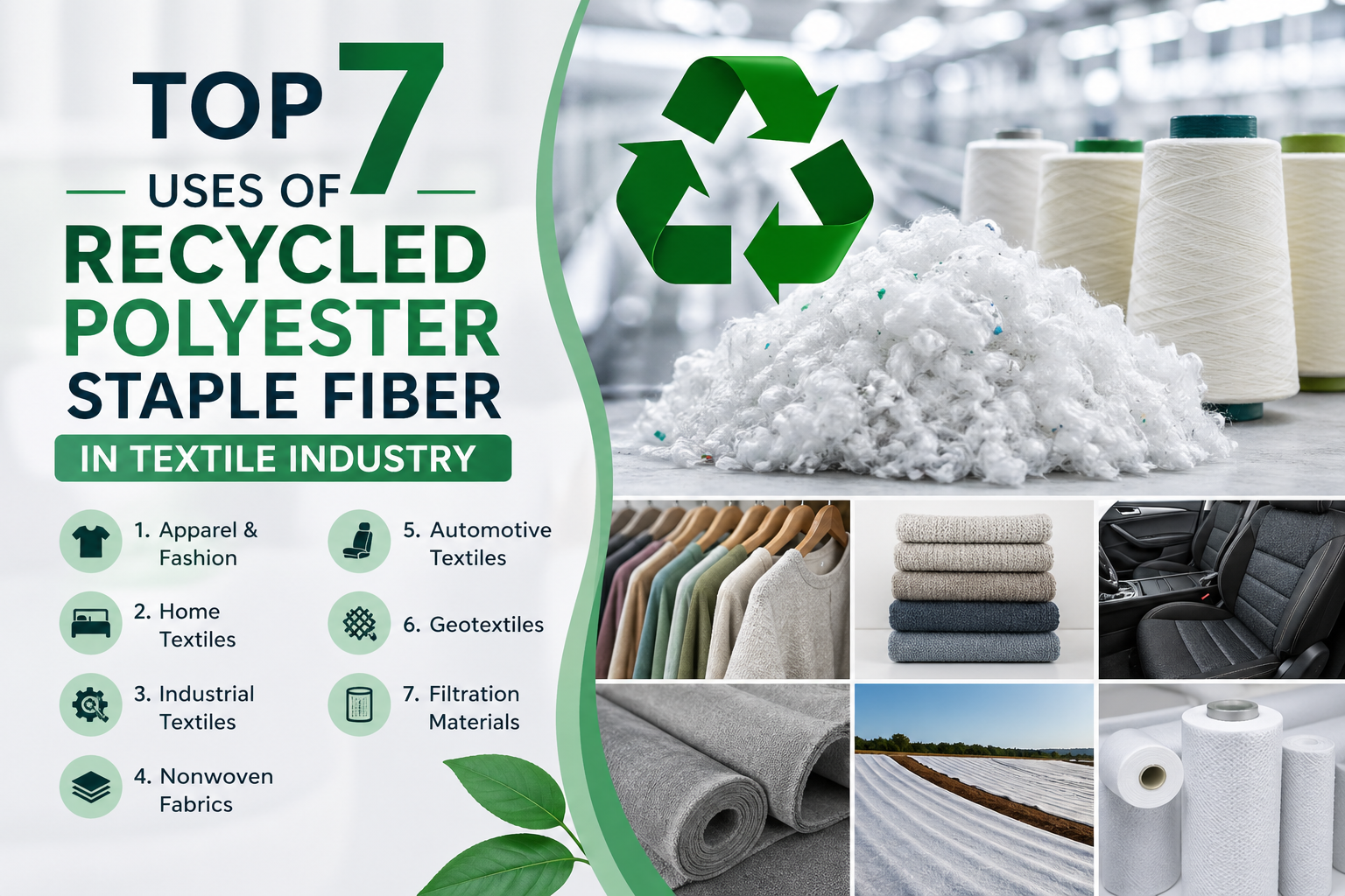 Top 7 Uses of Recycled Polyester Staple Fiber in Textile Industry