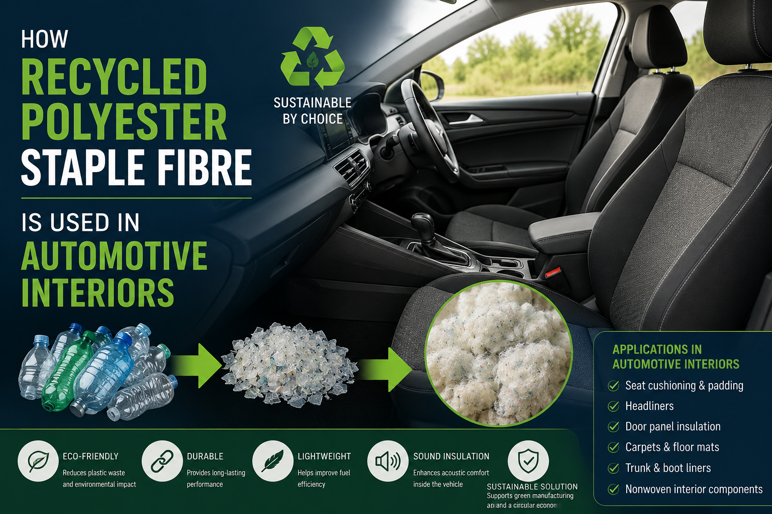 How Recycled Polyester Staple Fibre Is Used in Automotive Interiors