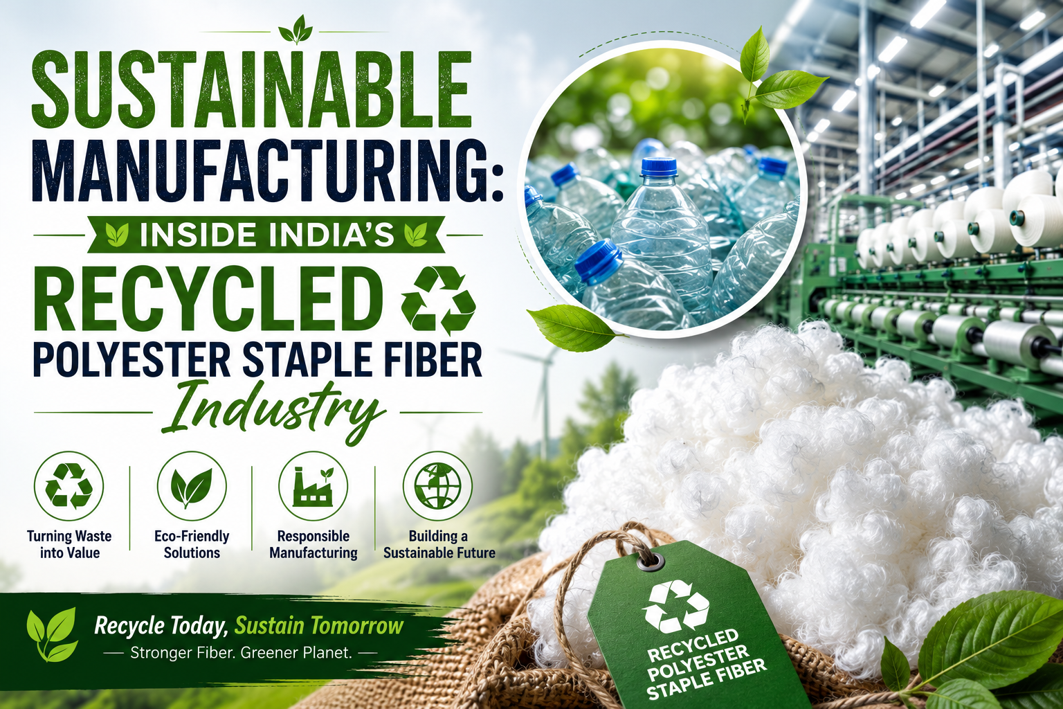 Sustainable Manufacturing: Inside India’s Recycled Polyester Staple Fiber Industry