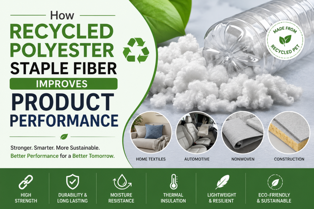 Recycled Polyester Staple Fiber uses in textile industry